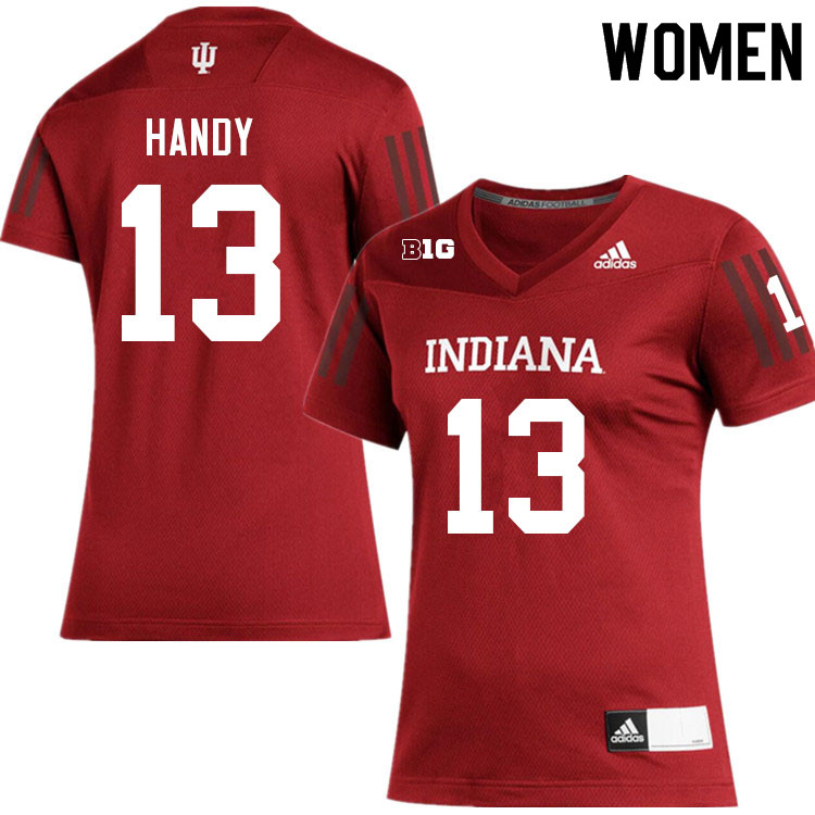 Women #13 Jaren Handy Layne Indiana Hoosiers College Football Jerseys Sale-Crimson